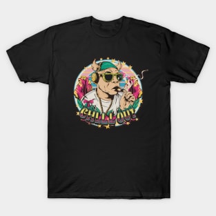 Hip Hop Pitbull Chill Out Artwork T-Shirt